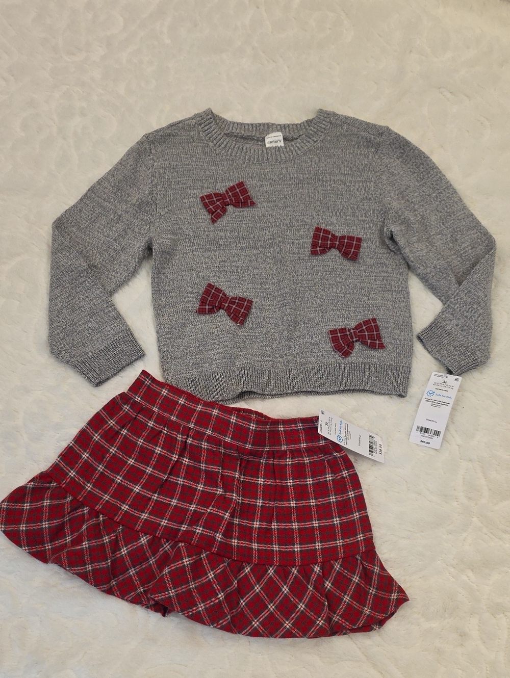 Carter's 3T Knit Set - Grey and White